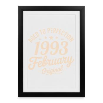 Février 1993 - February 1993 - Framed poster (27 × 37 cm) - black - Front
