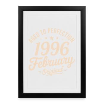 Février 1996 - February 1996 - Affiche encadrée (27 × 37 cm) - noir - Devant