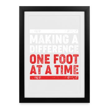 Podiatre Foot Care Pédicure - Affiche encadrée (27 × 37 cm) - noir - Devant