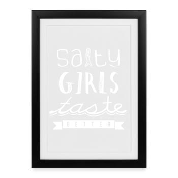 Salty Girls Taste Better - Framed poster (27 × 37 cm) - black - Front