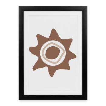 Abstract Sun - Framed poster (27 × 37 cm) - black - Front