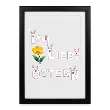 I love Easter - Framed poster (27 × 37 cm) - black - Front