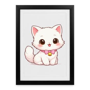 Magie de la Cloche du Chaton - Affiche encadrée (27 × 37 cm) - noir - Devant