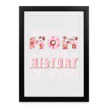 Meilleur cadeau de fête des mères drôle de l’histoire - Affiche encadrée (27 × 37 cm) - noir - Devant