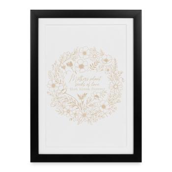 Mothers Plant Seeds of Love Shirt - Framed poster (27 × 37 cm) - black - Front