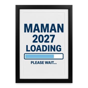 Design Mom 2027 Loading Pregnancy - Framed poster (27 × 37 cm) - black - Front
