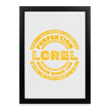 Lorel as Perfect - Framed poster (27 × 37 cm) - black - Front