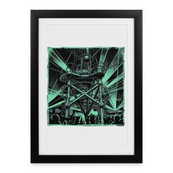 Electro Rave Party Festival - Affiche encadrée (27 × 37 cm) - noir - Devant