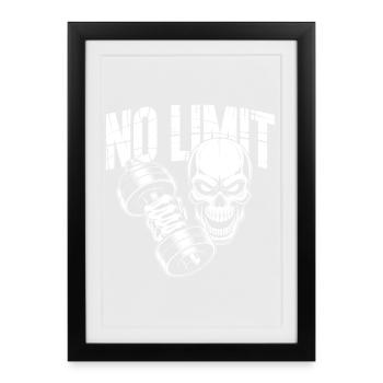 Conception de la puissance du crâne sans limite - Affiche encadrée (27 × 37 cm) - noir - Devant