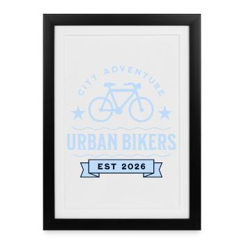 Urban bikers estimé en 2026 - Affiche encadrée (27 × 37 cm) - noir - Devant