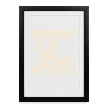 Gardening because murder is wrong – gardening for women - Framed poster (27 × 37 cm) - black - Front