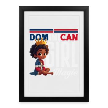 Drapeau de la République dominicaine Dom Rep Pride - Affiche encadrée (27 × 37 cm) - noir - Devant