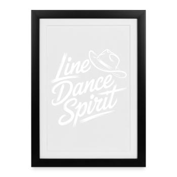 Line Dance Spirit - Framed poster (27 × 37 cm) - black - Front