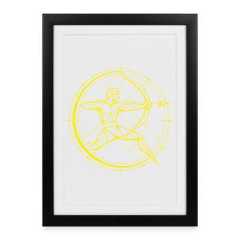 Sagittarius Zodiac Sign – Goal & Freedom - Framed poster (27 × 37 cm) - black - Front