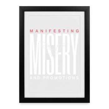 Manifesting Victory Bat Graphic - Framed poster (27 × 37 cm) - black - Front