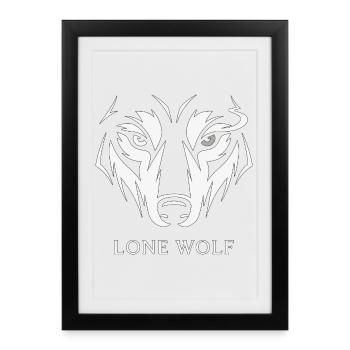 Lone Wolf - Framed poster (27 × 37 cm) - black - Front