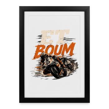 AND BOOM - Framed poster (27 × 37 cm) - black - Front