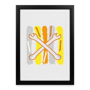 Tool wrenches - Framed poster (27 × 37 cm) - black - Front