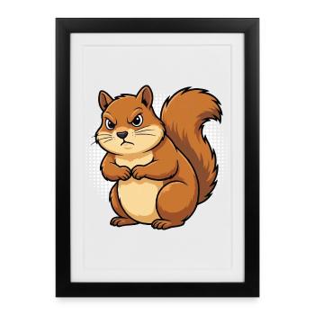 Squirrel Squirrel Squirrel Lover Rodent - Framed poster (27 × 37 cm) - black - Front