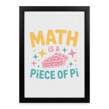 Math Pie – Cake as Pi Math Joke - Framed poster (27 × 37 cm) - black - Front