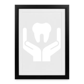 Dentist, Dental Hygiene, Dental Practice - Framed poster (27 × 37 cm) - black - Front