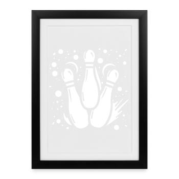 Bowling - Framed poster (27 × 37 cm) - black - Front