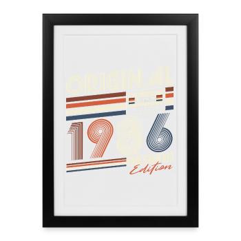 Original 1986 Vintage Vintage Birthday Retro Go - Framed poster (27 × 37 cm) - black - Front