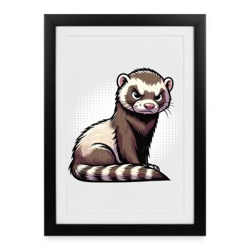 ferret ferret holder ferret owner - Framed poster (27 × 37 cm) - black - Front