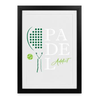 Padel_Addict - Framed poster (27 × 37 cm) - black - Front