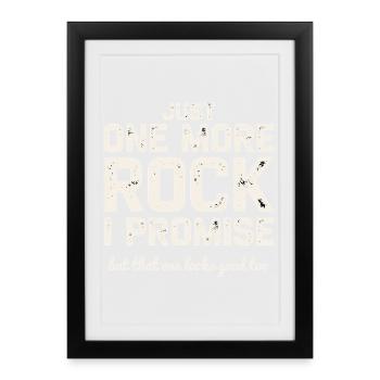 Cadeau de recherche de pierres géologiques pour naturaliste - Affiche encadrée (27 × 37 cm) - noir - Devant