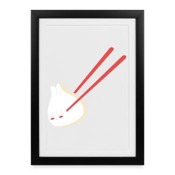 Dim sum - Framed poster (27 × 37 cm) - black - Front