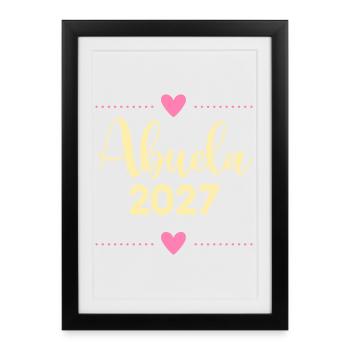 Bébé 2017, grand-mère espagnole - Affiche encadrée (27 × 37 cm) - noir - Devant