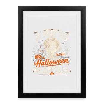 Je peux pas, Halloween m'appelle - Affiche encadrée (27 × 37 cm) - noir - Devant