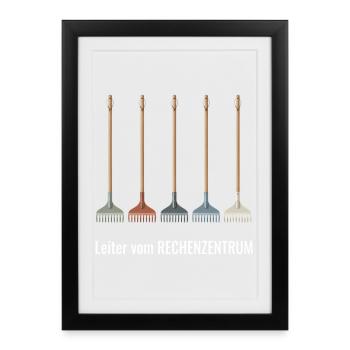 Informatik Programmierer IT Fachmann Informatiker - Gerahmtes Poster (27 × 37 cm) - Schwarz - Vorne