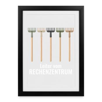 Admin Programmierer ITler Informatiker Spruch EXE - Gerahmtes Poster (27 × 37 cm) - Schwarz - Vorne