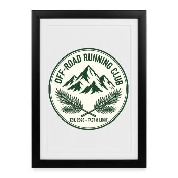 Off-Road Running Club - Framed poster (27 × 37 cm) - black - Front