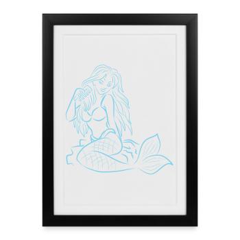 Sirène - Affiche encadrée (27 × 37 cm) - noir - Devant