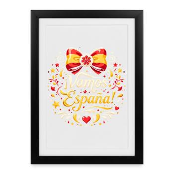 Vamos España Festif - Affiche encadrée (27 × 37 cm) - noir - Devant