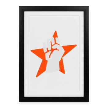 fist faust - Affiche encadrée (27 × 37 cm) - noir - Devant