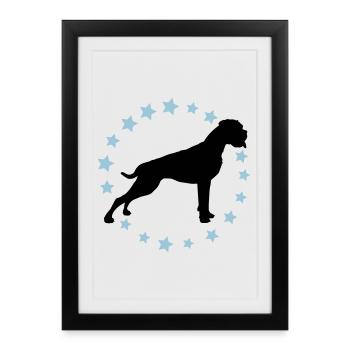 Boxer Zodiac 2 color - Framed poster (27 × 37 cm) - black - Front
