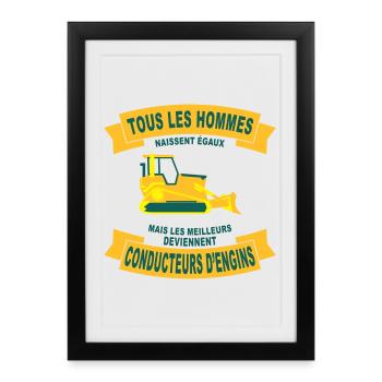 Tous les hommes naissent 2 - Affiche encadrée (27 × 37 cm) - noir - Devant