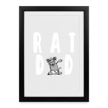 Rat Dad-Dab Dance - Rats Daddy - Dab Dance - Framed poster (27 × 37 cm) - black - Front