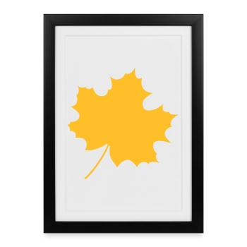 Leaf, autumn may come - Framed poster (27 × 37 cm) - black - Front