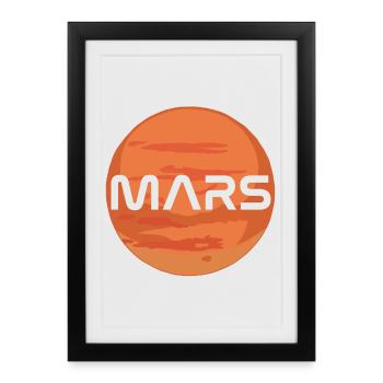 Planet Mars - Framed poster (27 × 37 cm) - black - Front