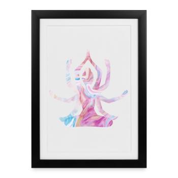 Spiritual Yoga Girl - Framed poster (27 × 37 cm) - black - Front