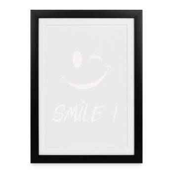 Smile - Framed poster (27 × 37 cm) - black - Front