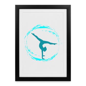 Gymnastique rythmique - Affiche encadrée (27 × 37 cm) - noir - Devant