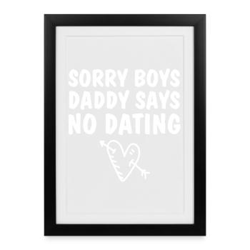 Chemise humoristique pour les pères - Affiche encadrée (27 × 37 cm) - noir - Devant