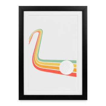 Golf - Affiche encadrée (27 × 37 cm) - noir - Devant
