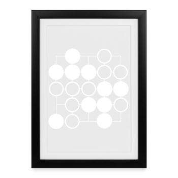 Go Brettspiel - Affiche encadrée (27 × 37 cm) - noir - Devant